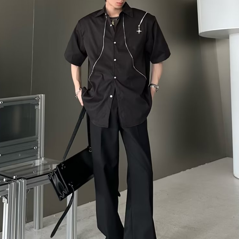High Street Metal Zip Shirt