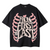 Creative Letter Skeleton Print T-shirt