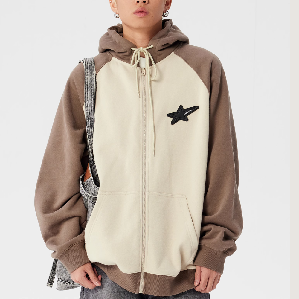 American Color Block Raglan Hoodie