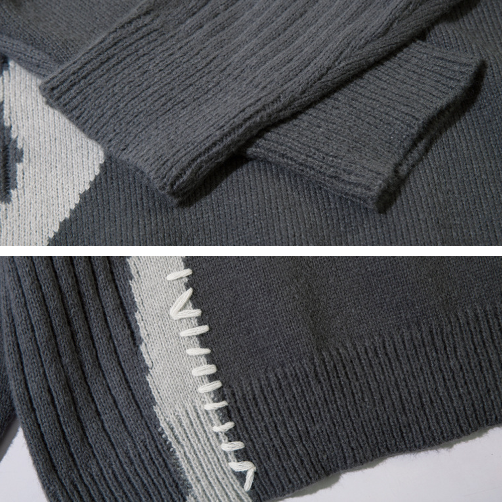OOC' Stitched contrasting tassels Sweater
