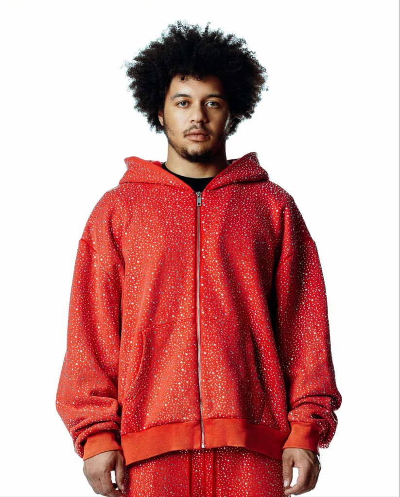 LoopStone Luxury® Hell-Level Handmade Diamond Zipper Hoodie