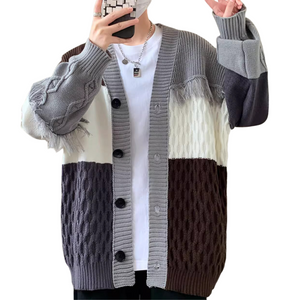 Classic Patchwork Knit Cardigan