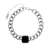 Square Obsidian Titanium Steel Bracelet