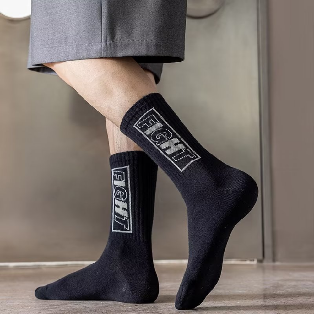 Black and White Breathable Socks