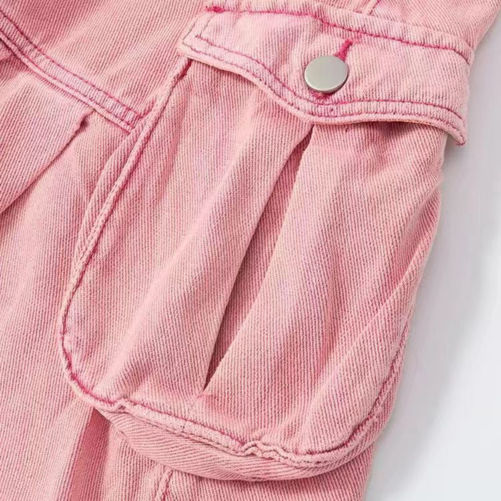 Women's Hot Girl Pink Denim Skirt