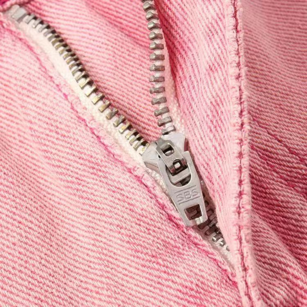 Women's Hot Girl Pink Denim Skirt