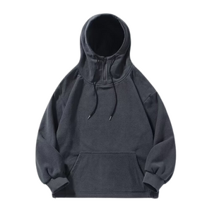 Japanese Solid Color Warm Hoodie