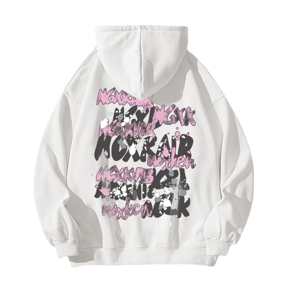 Street Bold Letter Graffiti Hoodie