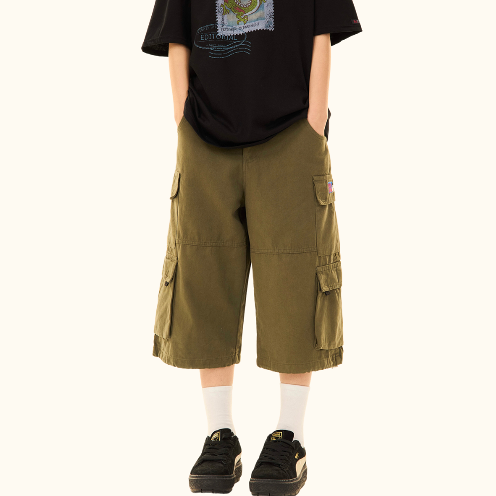 Retro Cargo Large Pocket Shorts