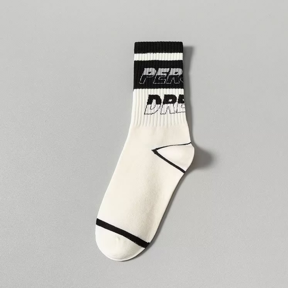 Black and White Breathable Socks