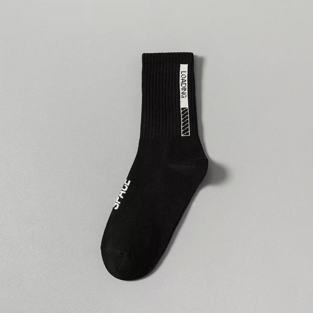 Black and White Breathable Socks