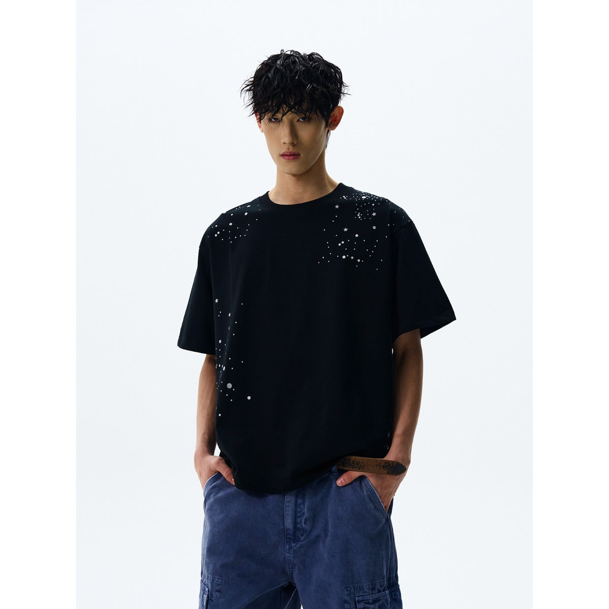 🔥LoopStone Star Galaxy Design Sparkle Tees