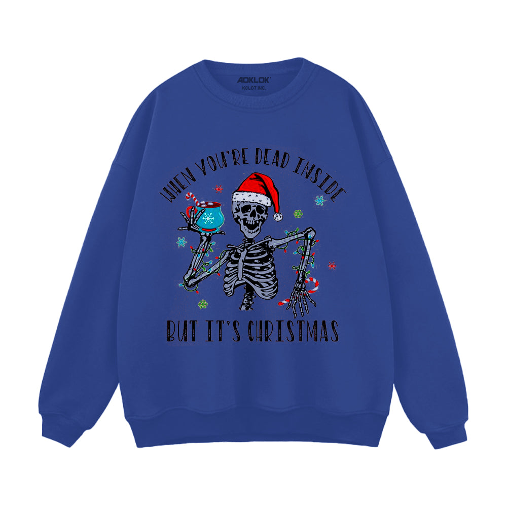 Retro Christmas Skull Sweatshirt