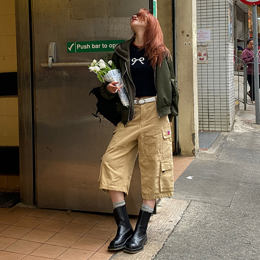 Retro Cargo Large Pocket Shorts