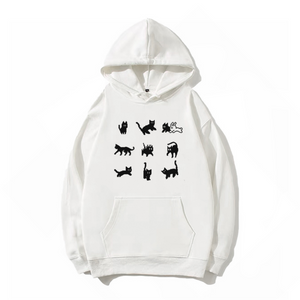 Black Cat Collection Print Hoodie