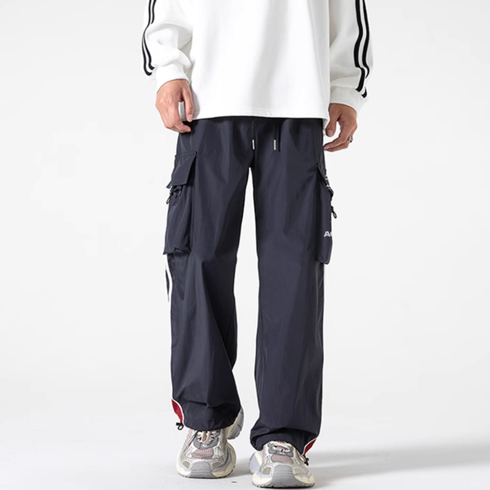Quick-Drying Pocket Striped Sweatpants