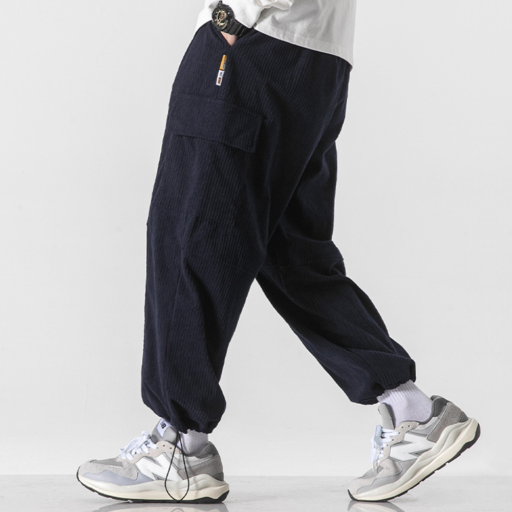 Japanese Thickened Corduroy Loose Sweatpants