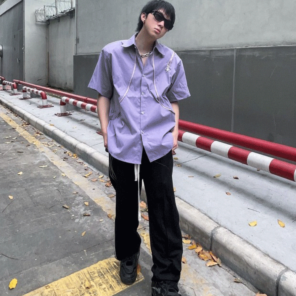 High Street Metal Zip Shirt