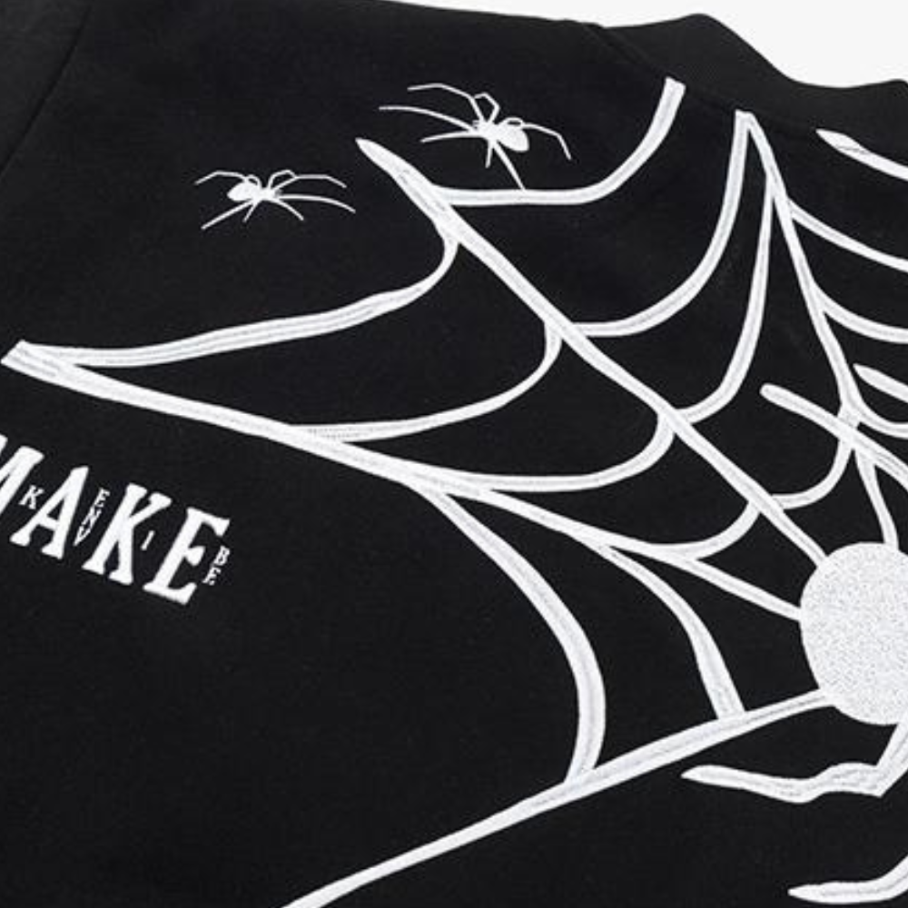 American Spider Web Embroidered Jacket