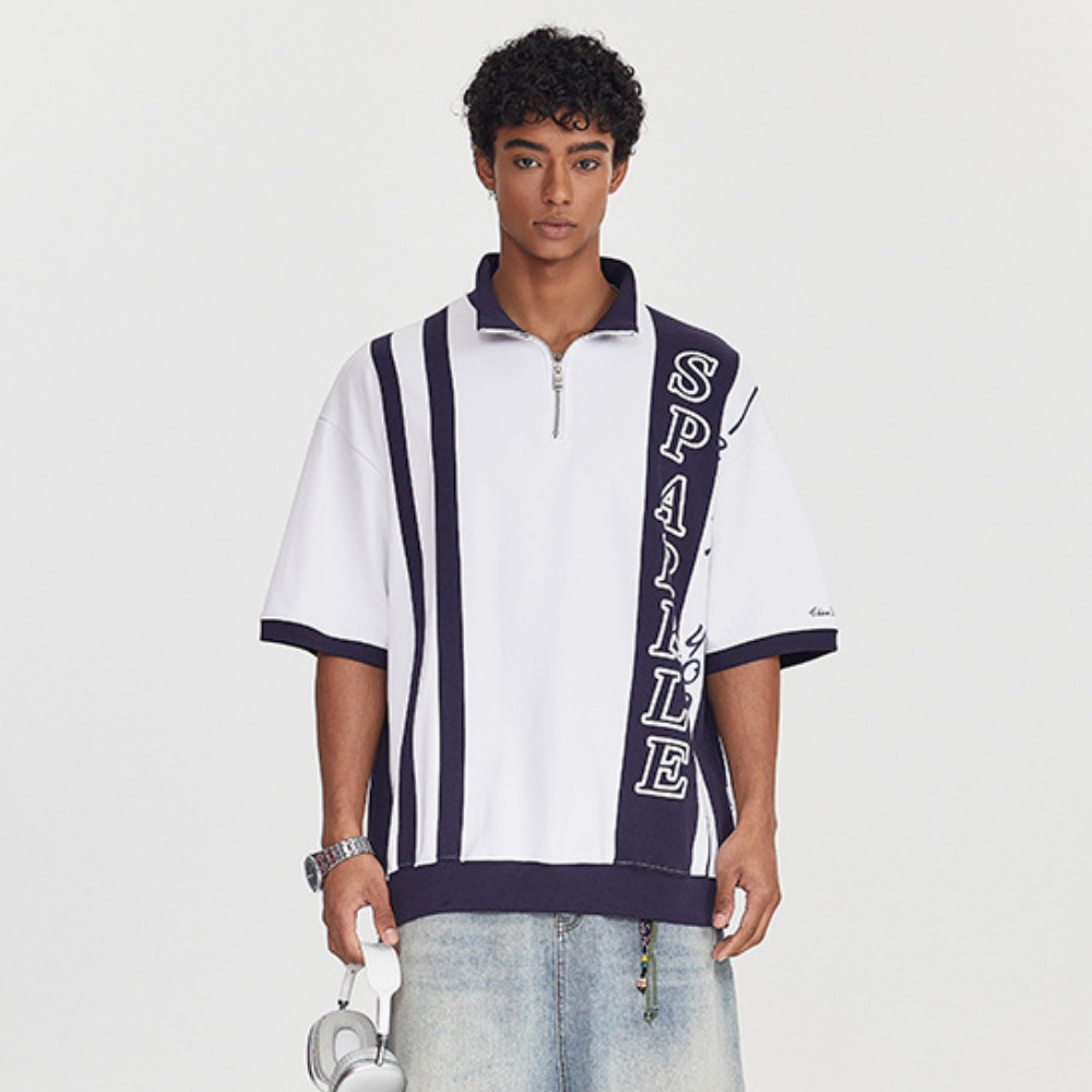Retro Half-Zip Polo Shirt