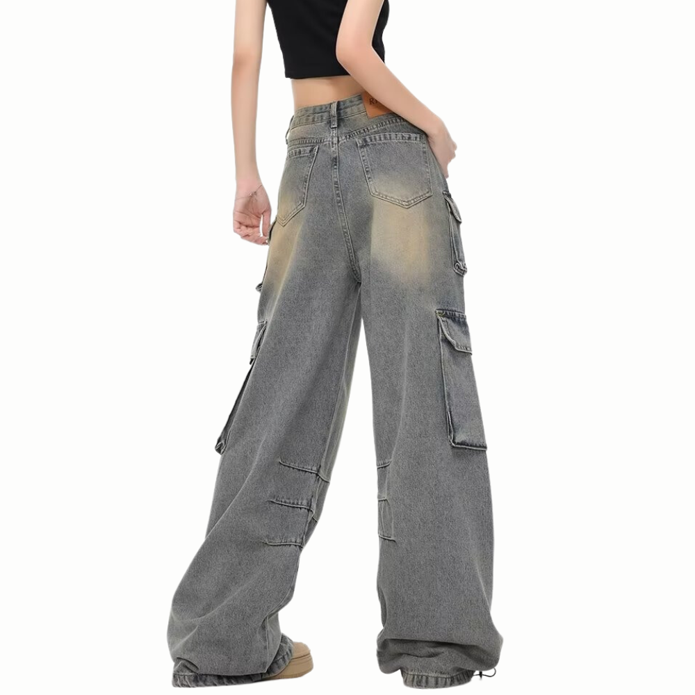 Women's High Street Trendy Distressed Cargo Pants
