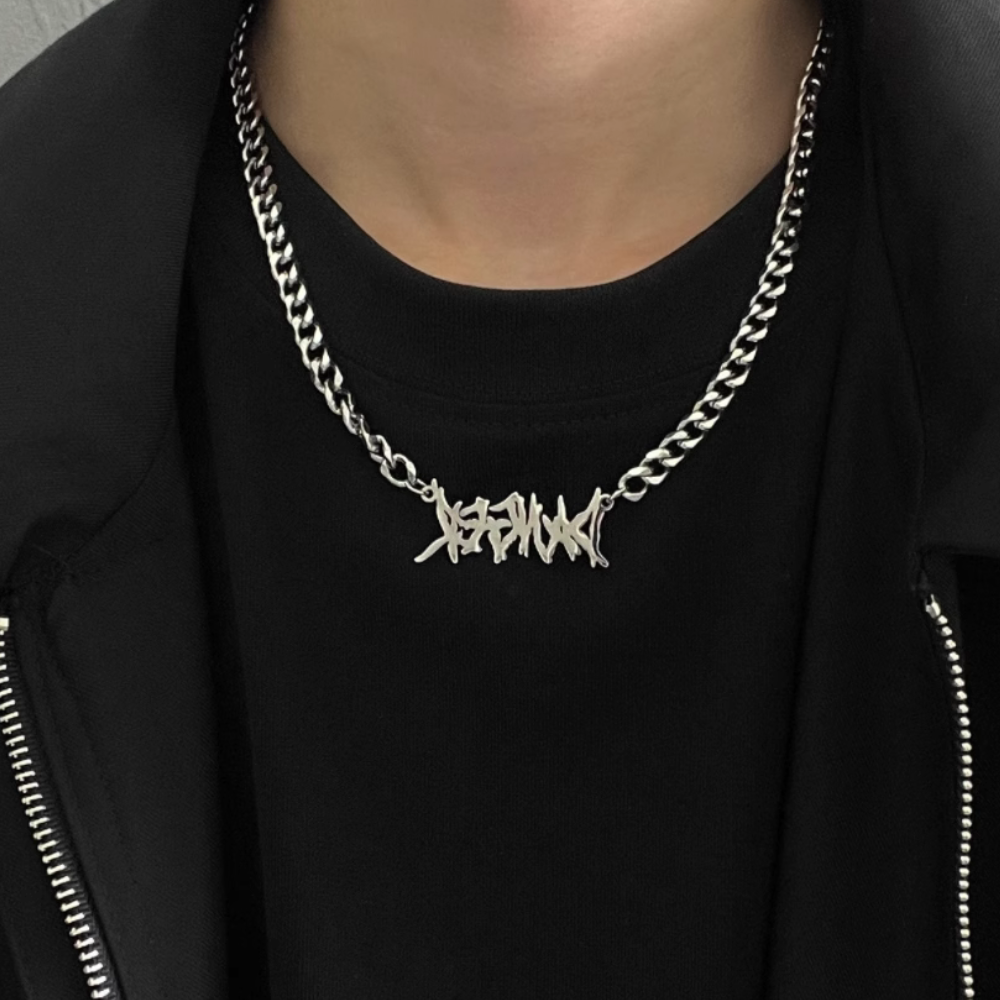 Retro Letters Necklace