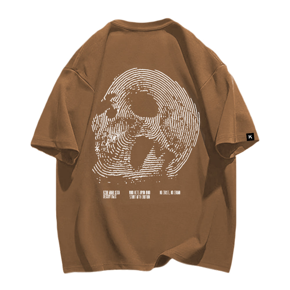 Fingerprint Skeleton Print T-shirt