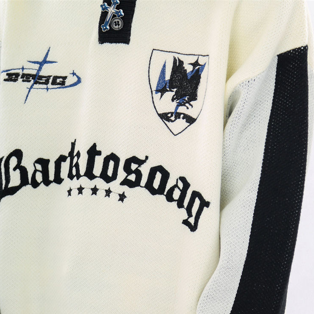 High Street Letter Polo Sweater
