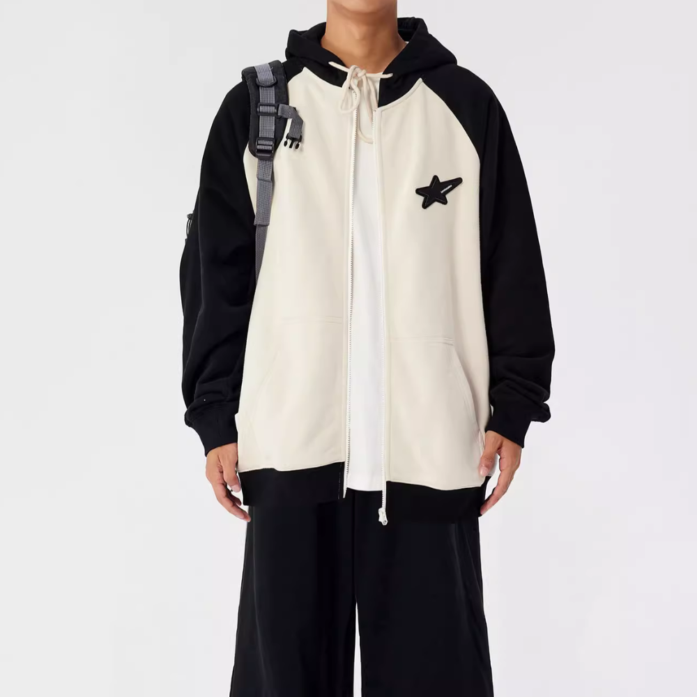 American Color Block Raglan Hoodie