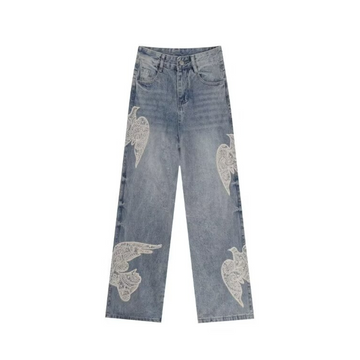 Unseen Echoes Freedom in Stitches Jeans