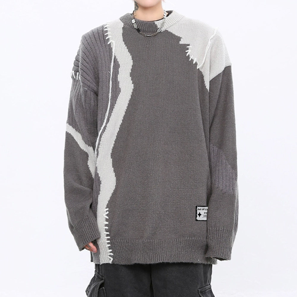 OOC' Stitched contrasting tassels Sweater