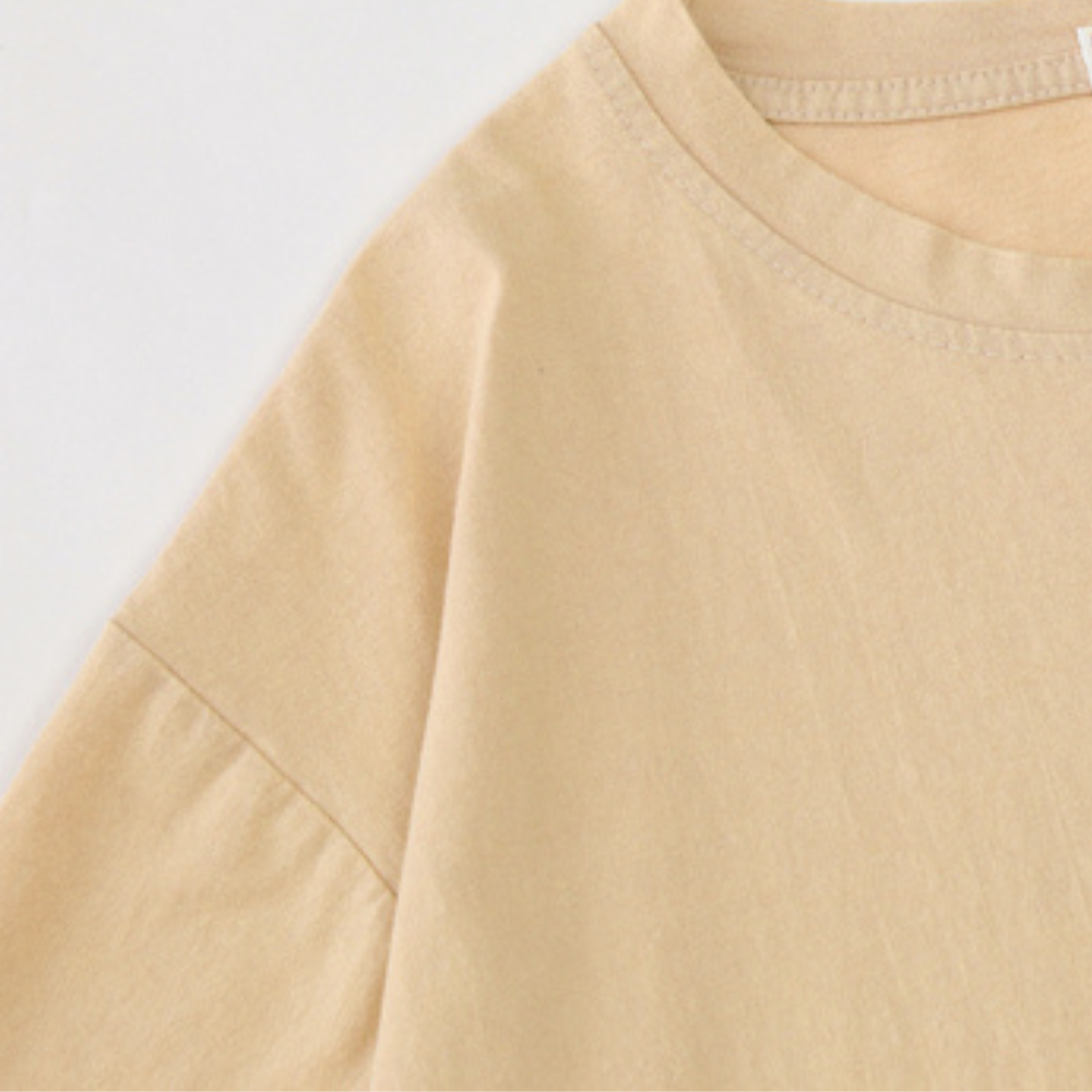 Casual Solid Color Washed T-shirt
