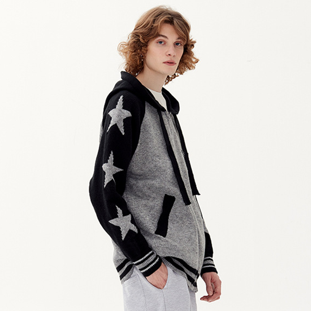 American Retro Stars Cardigan Hoodies