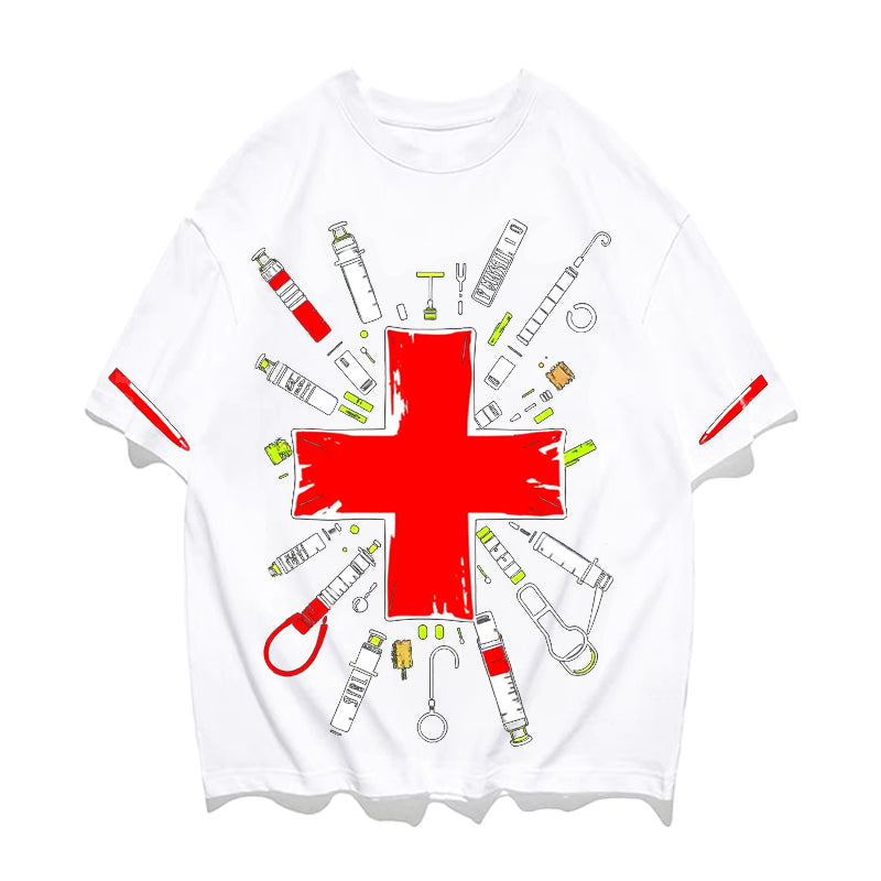 Art In War Red Cross Rescue T-Shirt