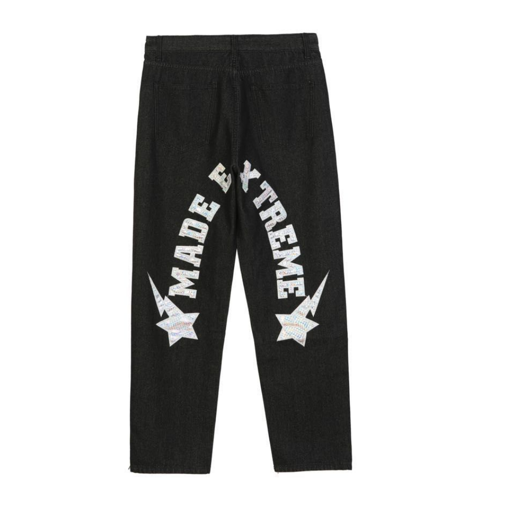 DF| Hip Hop Star Patches Jeans