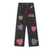 DF| Plaid Heart Patch Jeans