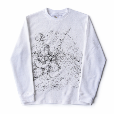 Vintage Sketch Waffle Long Sleeve – Textured Streetwear Tee (Unisex)