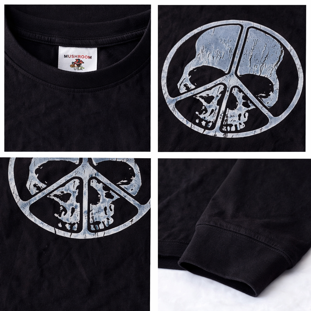 Skull Peace Graphic T-Shirt – Vintage Streetwear Tee (Unisex)