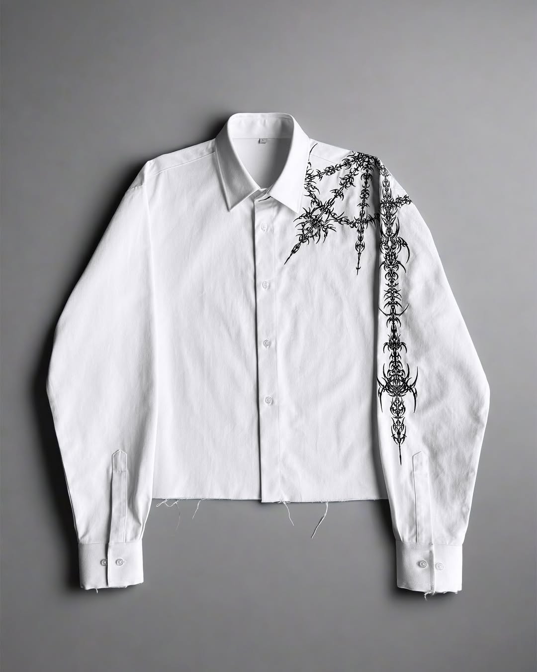 Bleeding Thrown Luxury Embroidery Shirt