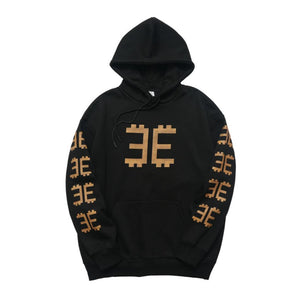 Gold Totem Print Hoodie