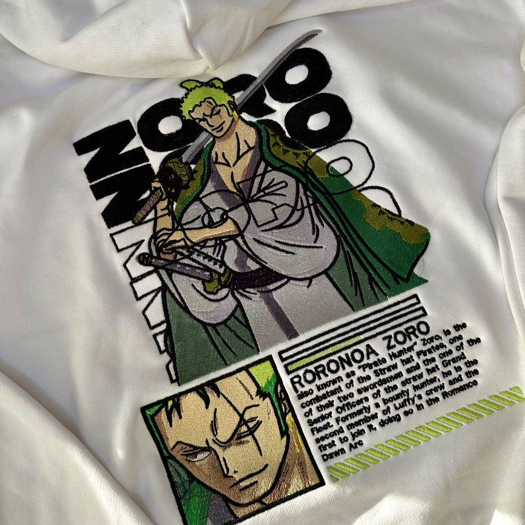 Evokyn Embroidered Roronoa Zoro Hoodie