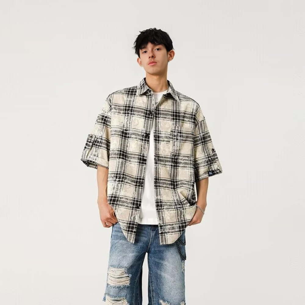 BAGGOUT Plaid Vibes Only shirt
