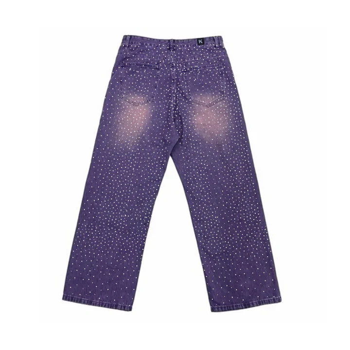 LoopStone Purple Pink Ice Drip Denim jeans