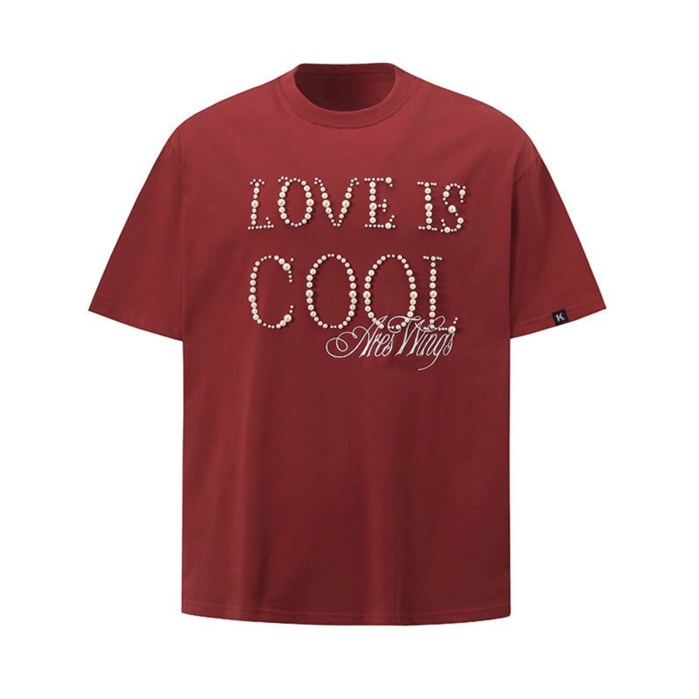 Unseen Echoes Love Is Cool" Pearl Tee