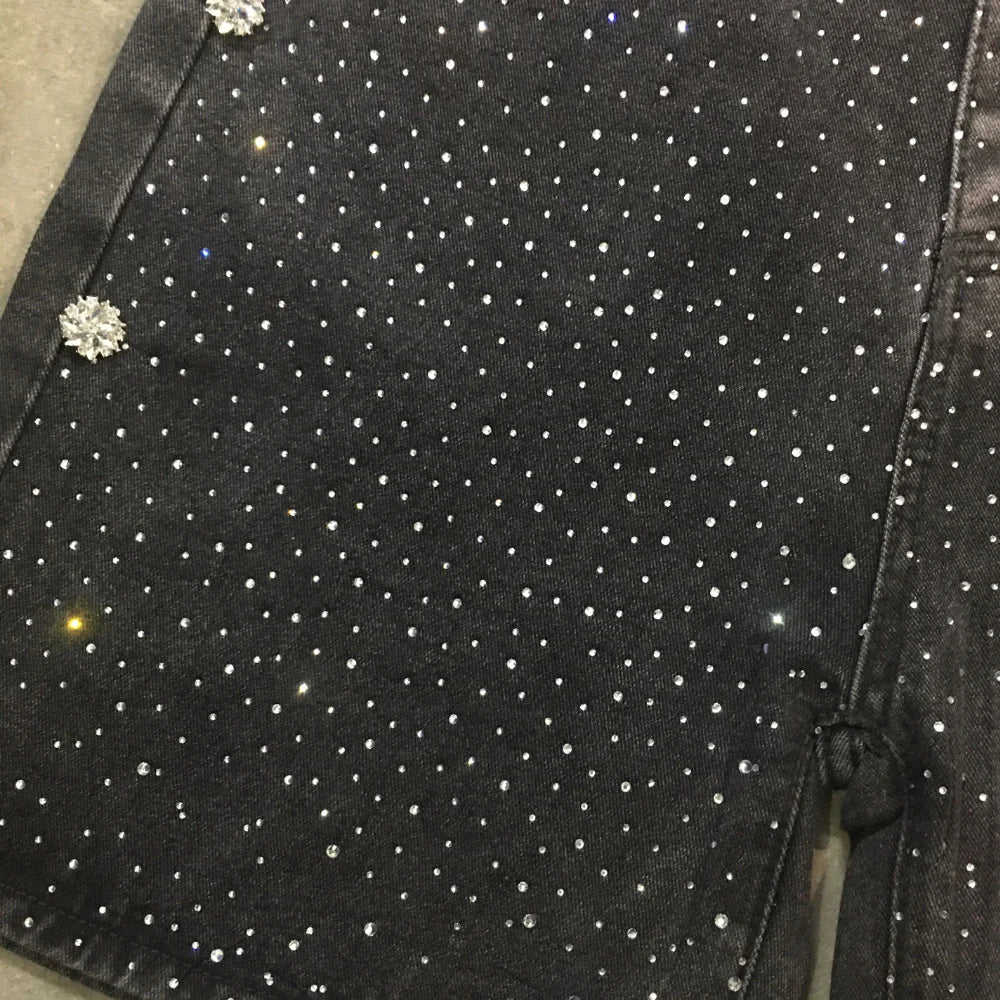 LoopStone Galaxy Dust® Crystal Denim Shorts Jeans