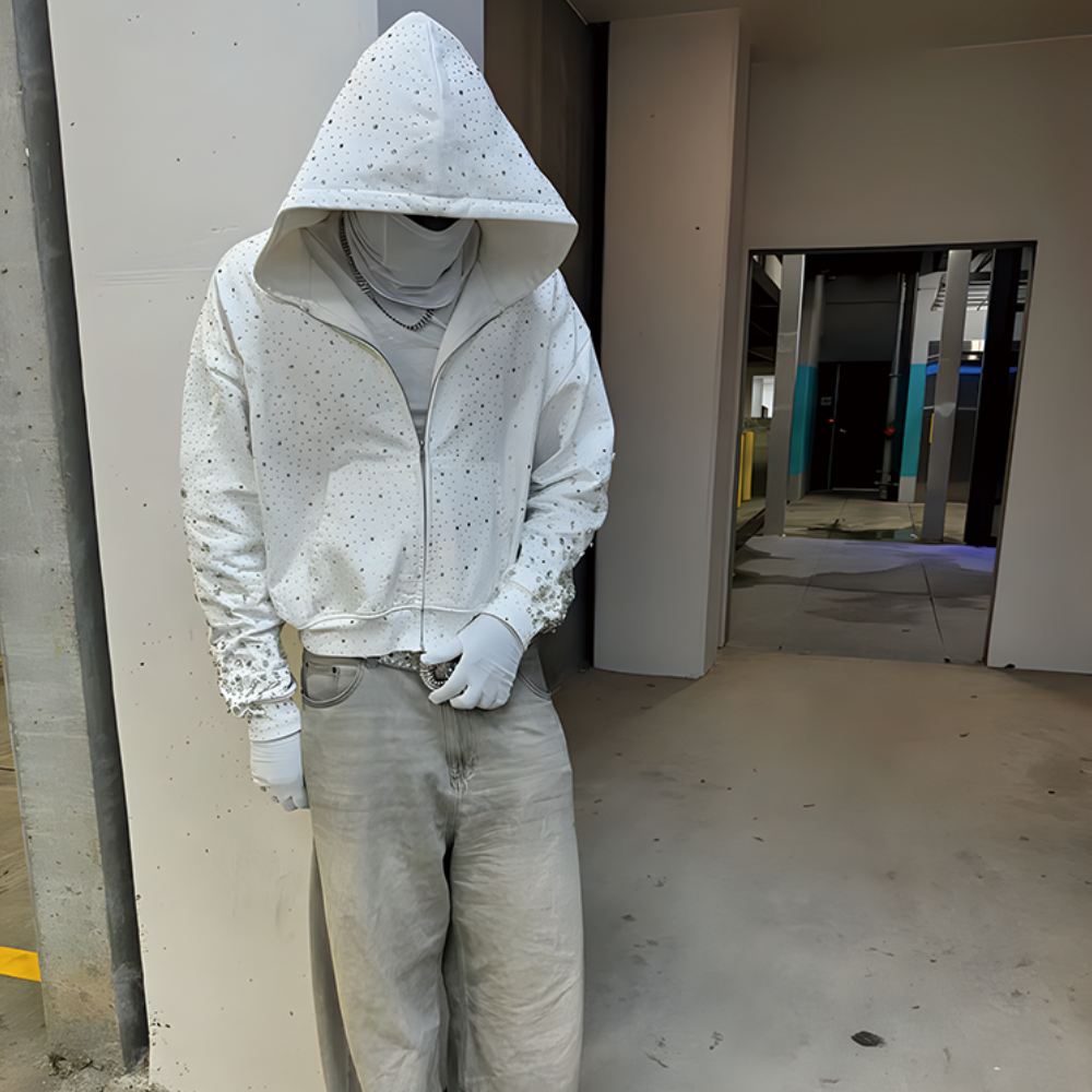 LoopStone Luxury® Zip-Up Rhinestone Shattered Gallaxy