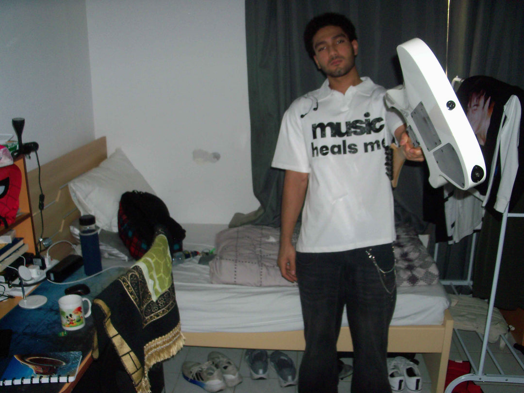 Unseen Echoes music heals me polo shirt