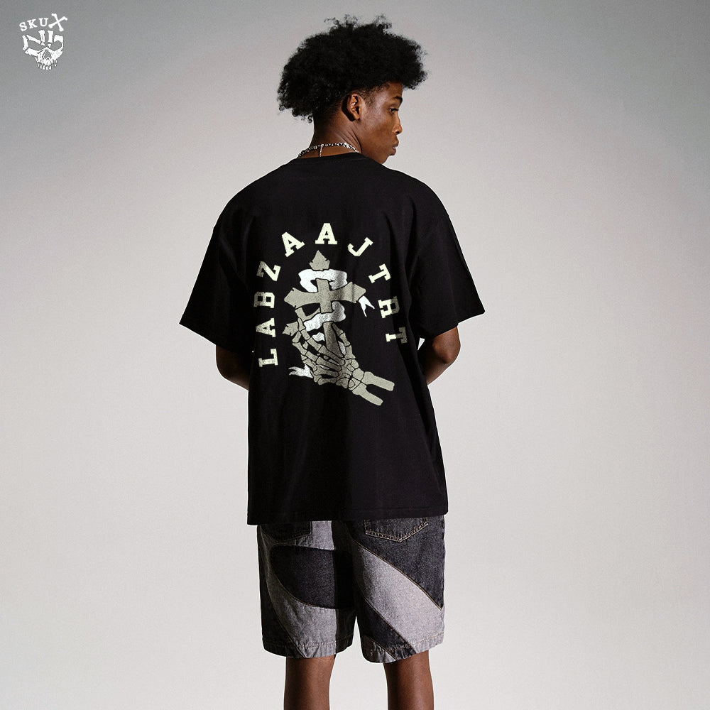 Crush Skull | Bold Hand Bone Graphic T-shirt