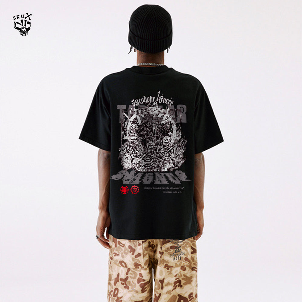 Crush Skull | Urban Hip Hop Skull Graphic T-shirt