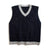 Minimalist Solid ColorCheckerboard Knitted-Vest